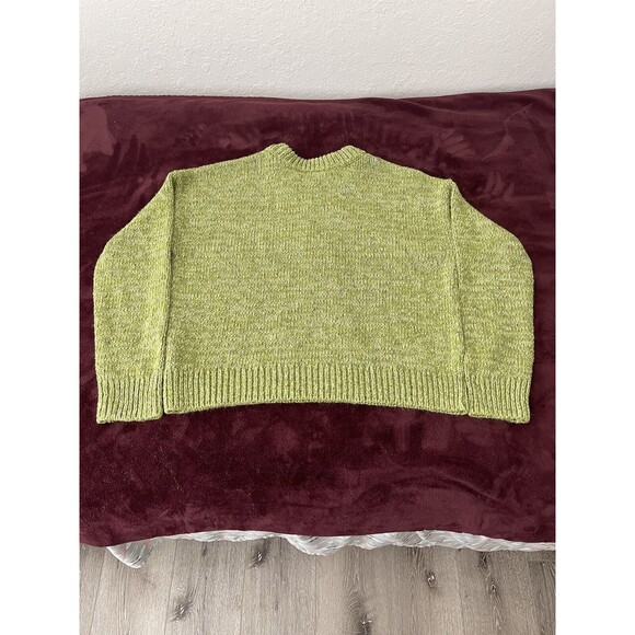 Goodthreads Women's Marled Long Sleeve Crewneck Sweater, Olive Marl Size Large - Picture 6 of 16